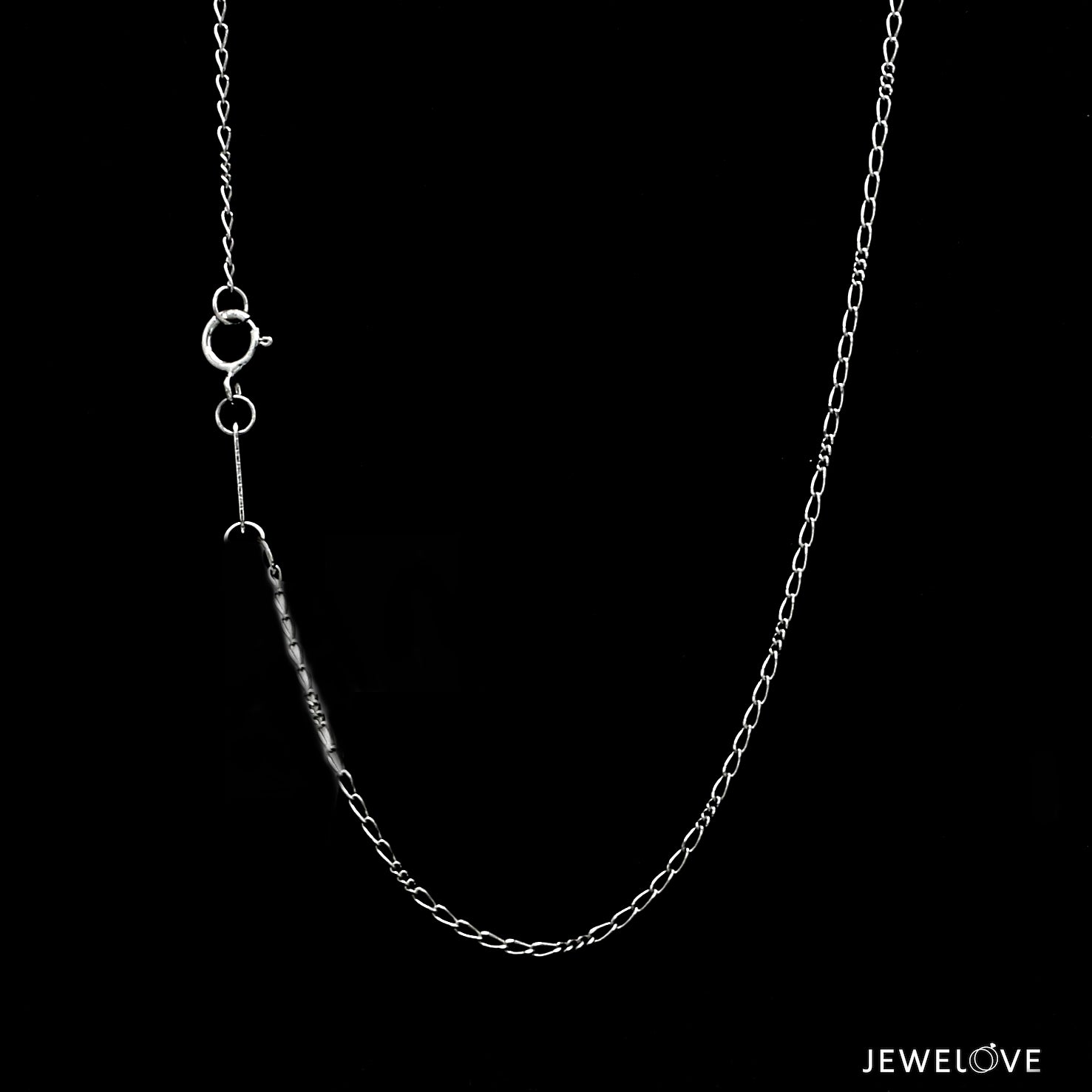 1mm Thin Rectangular Links Platinum Chain JL PT CH 1291   Jewelove.US