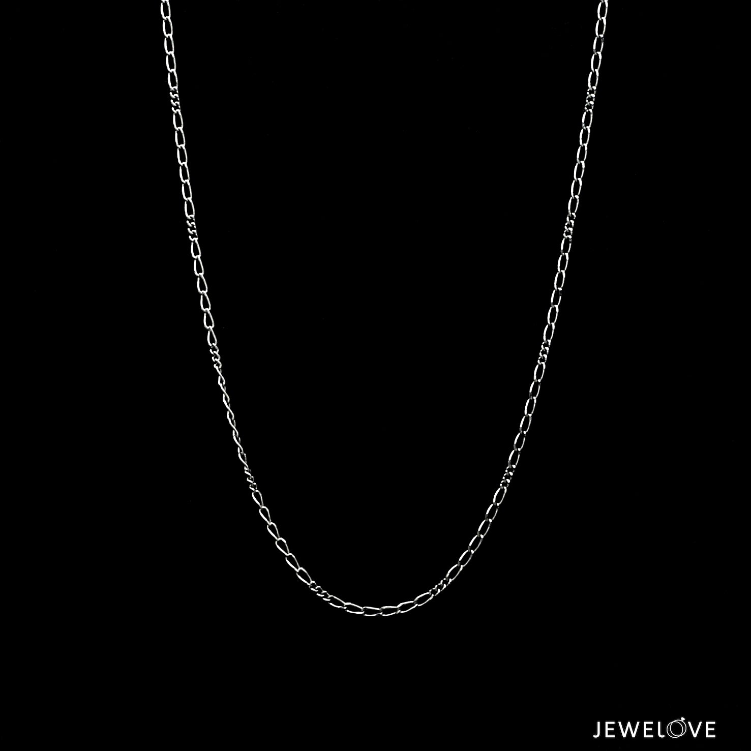 1mm Thin Rectangular Links Platinum Chain JL PT CH 1291   Jewelove.US