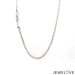 Load image into Gallery viewer, 1.75mm Double Rectangular Links Platinum Chain for Women JL PT CH 1293   Jewelove.US
