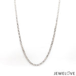 Load image into Gallery viewer, 1.75mm Double Rectangular Links Platinum Chain for Women JL PT CH 1293   Jewelove.US
