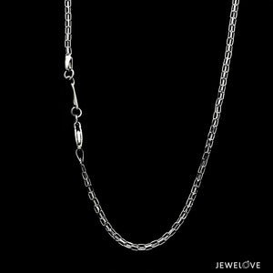 1.75mm Double Rectangular Links Platinum Chain for Women JL PT CH 1293   Jewelove.US