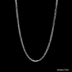 1.75mm Double Rectangular Links Platinum Chain for Women JL PT CH 1293   Jewelove.US