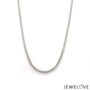 2mm Platinum Round Chain for Men JL PT CH 1295   Jewelove.US