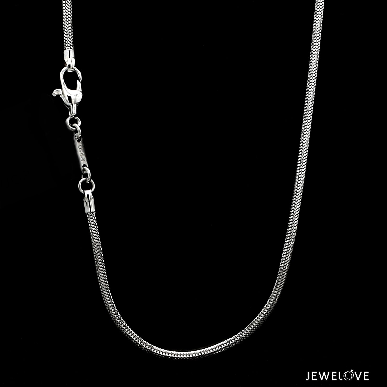 2mm Platinum Round Chain for Men JL PT CH 1295   Jewelove.US