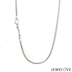 2mm Platinum Round Chain for Men JL PT CH 1295   Jewelove.US