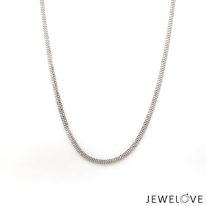 2mm Platinum Flat Chain for Men JL PT CH 1297   Jewelove.US