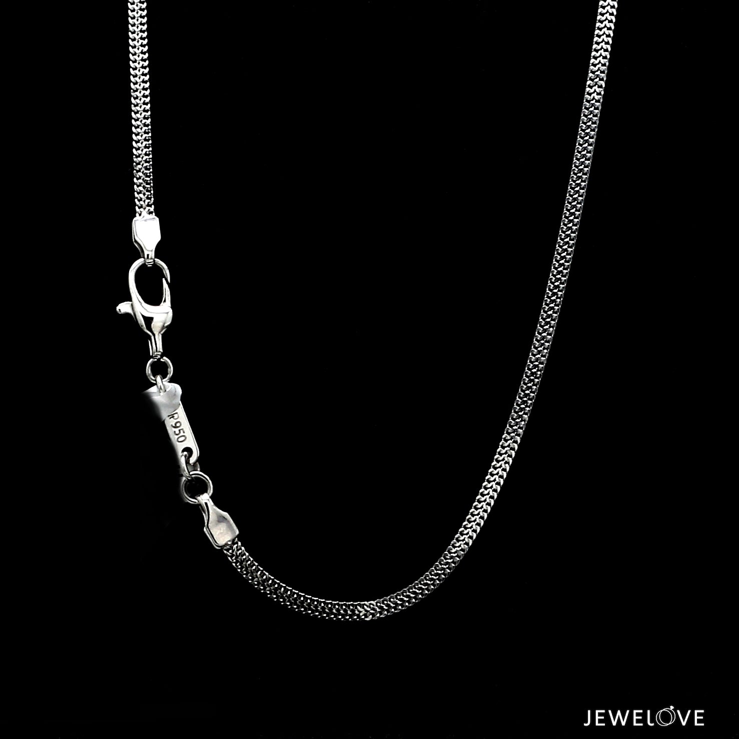 2mm Platinum Flat Chain for Men JL PT CH 1297   Jewelove.US