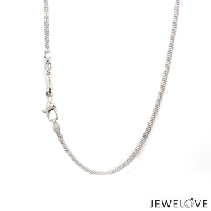 2mm Platinum Flat Chain for Men JL PT CH 1297   Jewelove.US