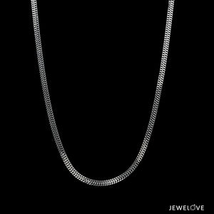 2mm Platinum Flat Chain for Men JL PT CH 1297   Jewelove.US