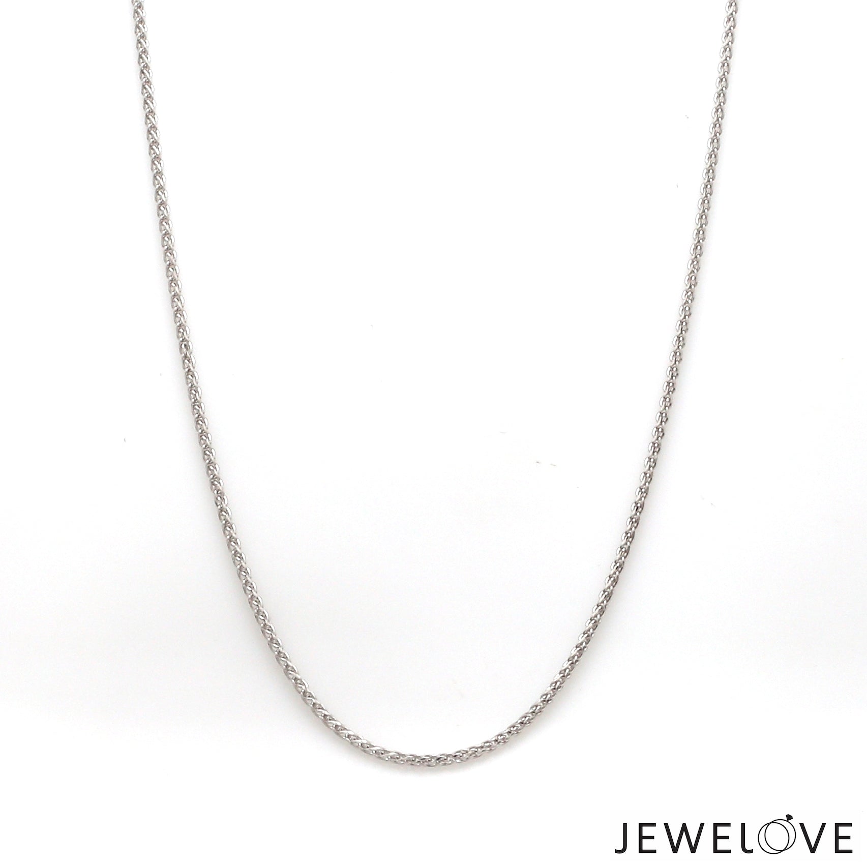 1.5mm Platinum Wheat Chain for Unisex JL PT CH 1298   Jewelove.US