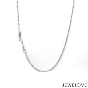 1.5mm Platinum Wheat Chain for Unisex JL PT CH 1298   Jewelove.US