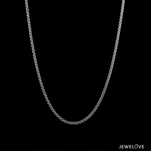 1.5mm Platinum Wheat Chain for Unisex JL PT CH 1298   Jewelove.US