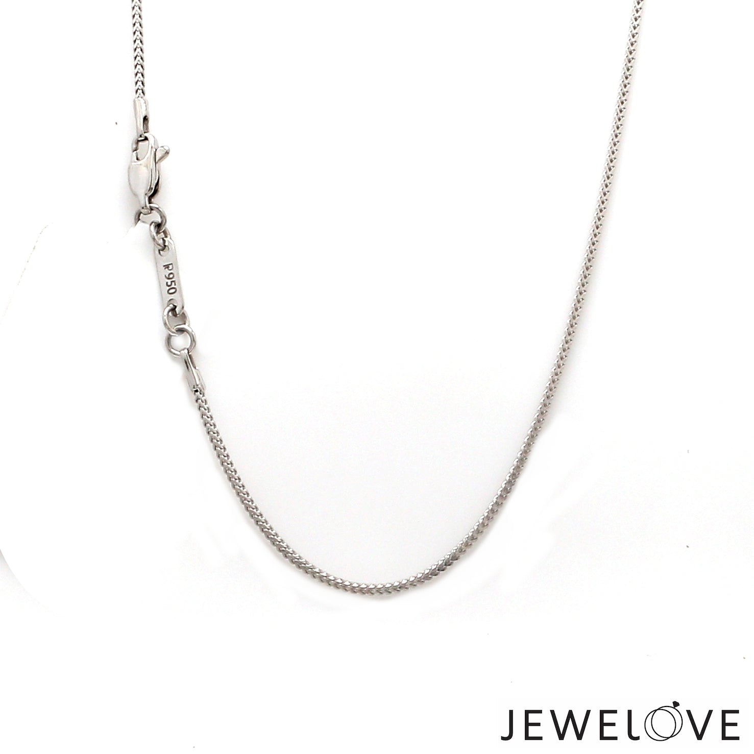 1mm Platinum Chain for Women JL PT CH 1300   Jewelove.US