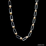 Load image into Gallery viewer, 5mm Platinum + Rose Gold Chain for Men JL PT CH 1302   Jewelove.US
