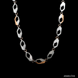 6mm Platinum + Rose Gold Chain for Men JL PT CH 1303   Jewelove.US