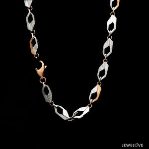 6mm Platinum + Rose Gold Chain for Men JL PT CH 1303   Jewelove.US