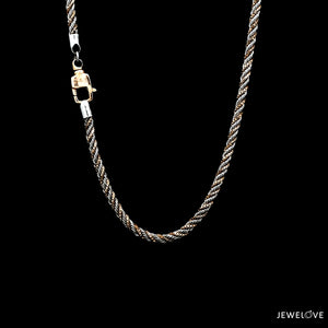 Men of Platinum | 2.5mm Rose Gold Fusion Rope Chain for Men JL PT CH 1309