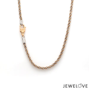 Men of Platinum | 2.5mm Rose Gold Fusion Rope Chain for Men JL PT CH 1309