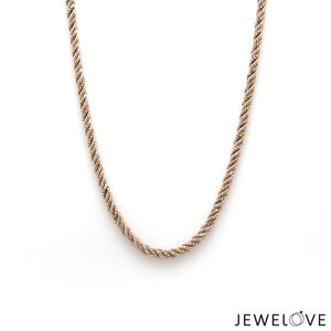 Men of Platinum | 2.5mm Rose Gold Fusion Rope Chain for Men JL PT CH 1309