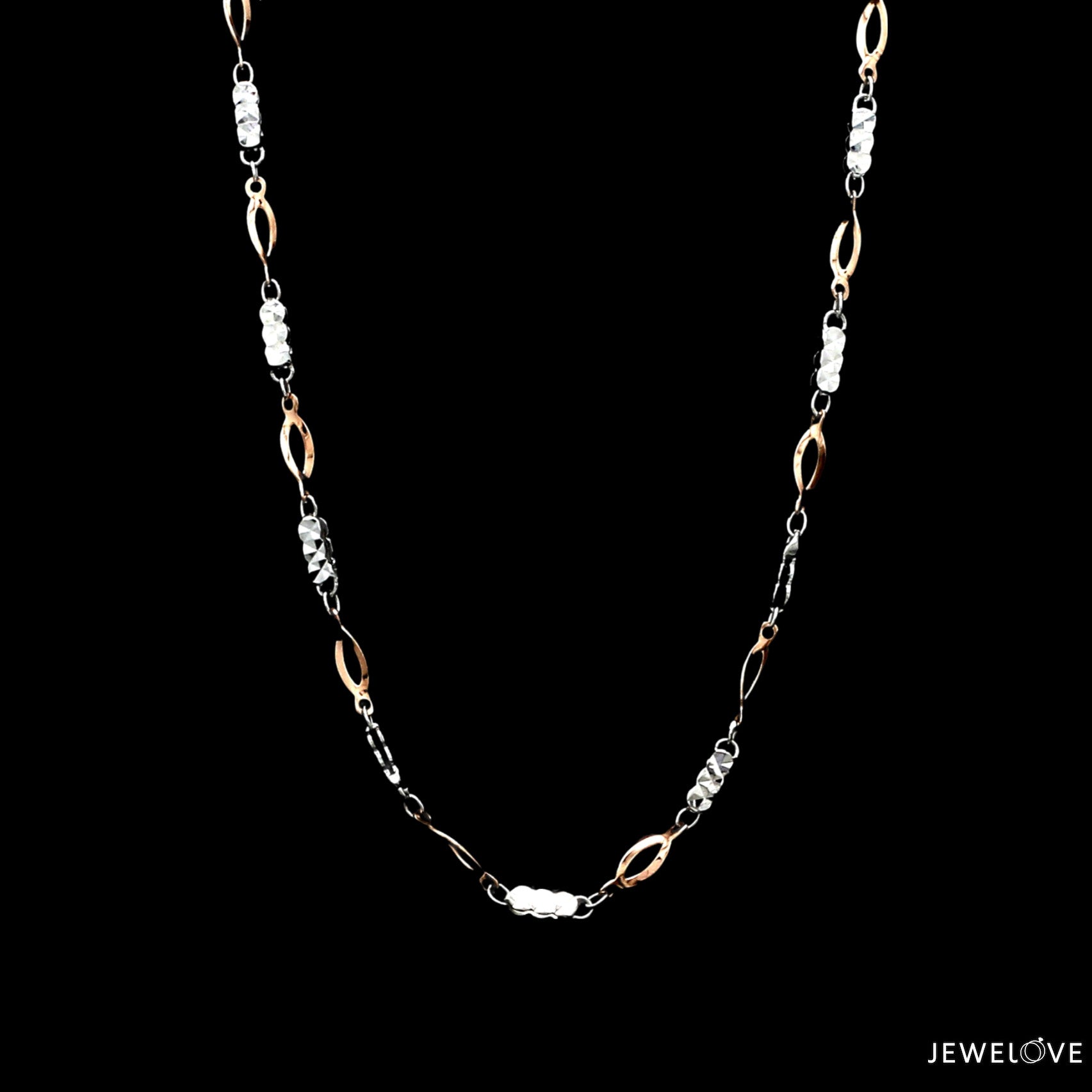 3mm Japanese Platinum Rose Gold Chain for Women JL PT CH 1265-A