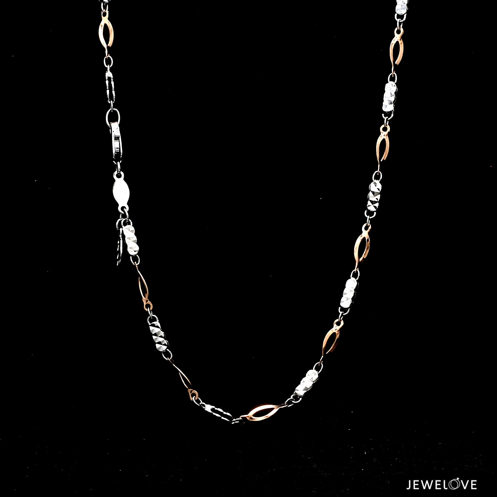 3mm Japanese Platinum Rose Gold Chain for Women JL PT CH 1265-A