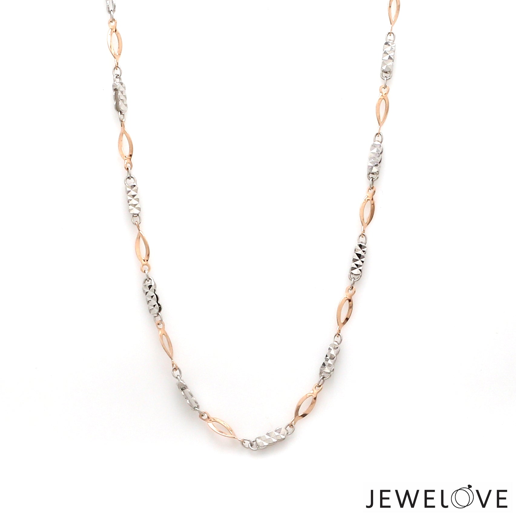 3mm Japanese Platinum Rose Gold Chain for Women JL PT CH 1265-A