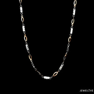 3mm Japanese Platinum Rose Gold Chain for Women JL PT CH 1265-A