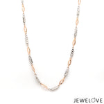 Load image into Gallery viewer, 3mm Japanese Platinum Rose Gold Chain for Women JL PT CH 1265-A
