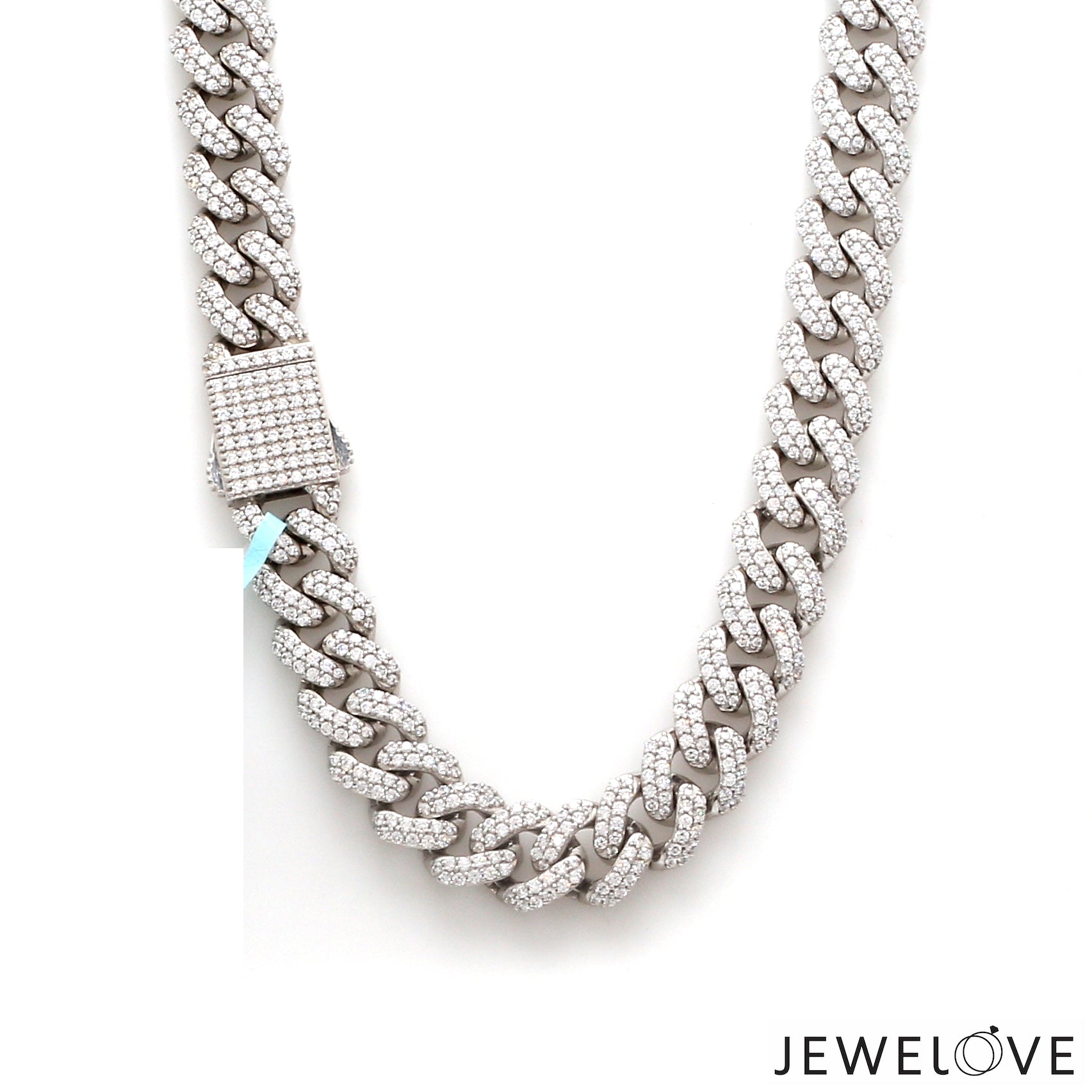 9mm Platinum Lab Grown Diamond Cuban Chain for Men JL PT CH 1326-LG