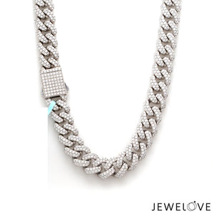 9mm Platinum Lab Grown Diamond Cuban Chain for Men JL PT CH 1326-LG