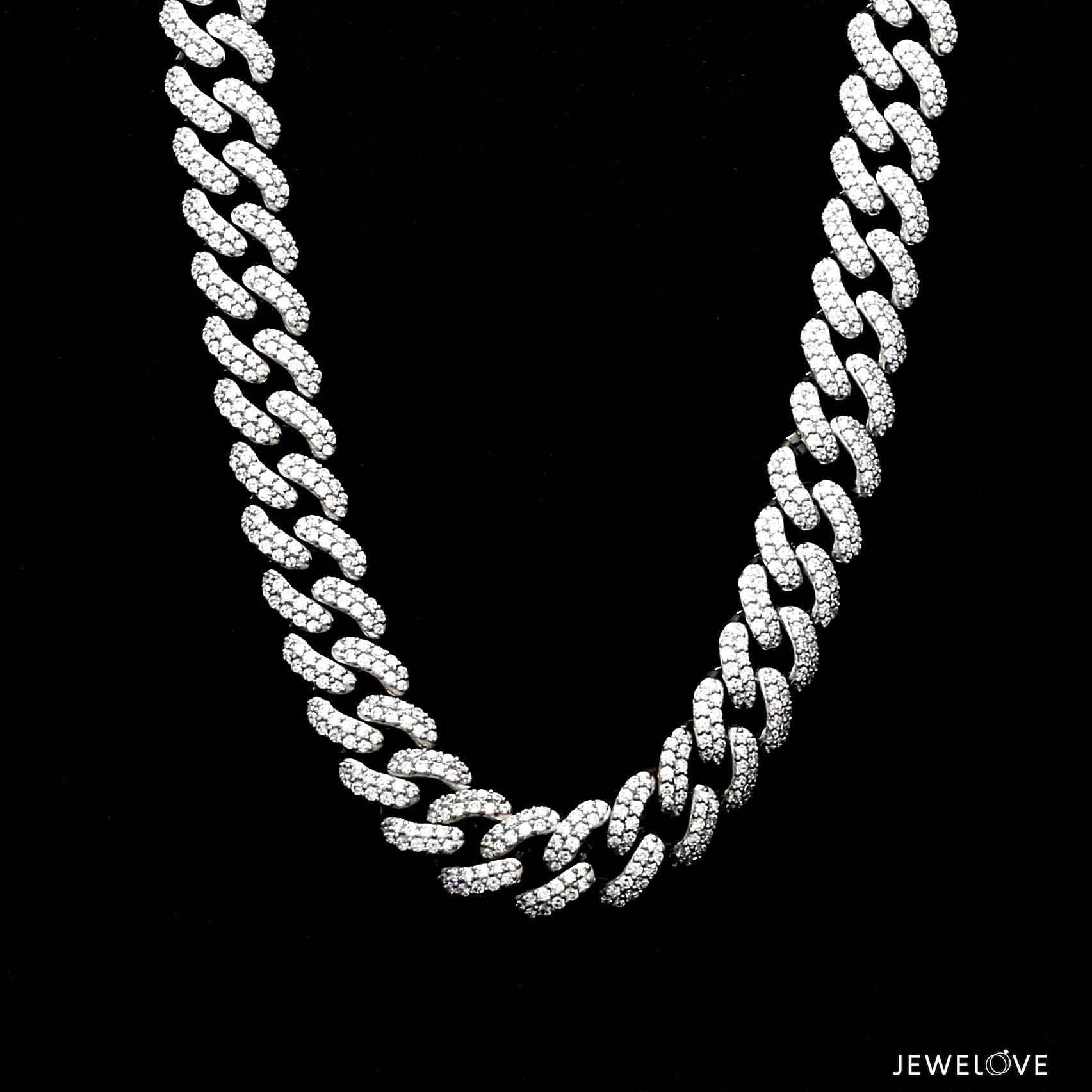 9mm Platinum Lab Grown Diamond Cuban Chain for Men JL PT CH 1326-LG