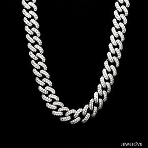 9mm Platinum Lab Grown Diamond Cuban Chain for Men JL PT CH 1326-LG