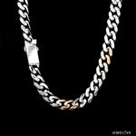 Load image into Gallery viewer, Men of Platinum | 8.5mm Double Side Matte &amp; Hi-Polish Rose Gold Heavy Chain for Men JL PT CH 1332
