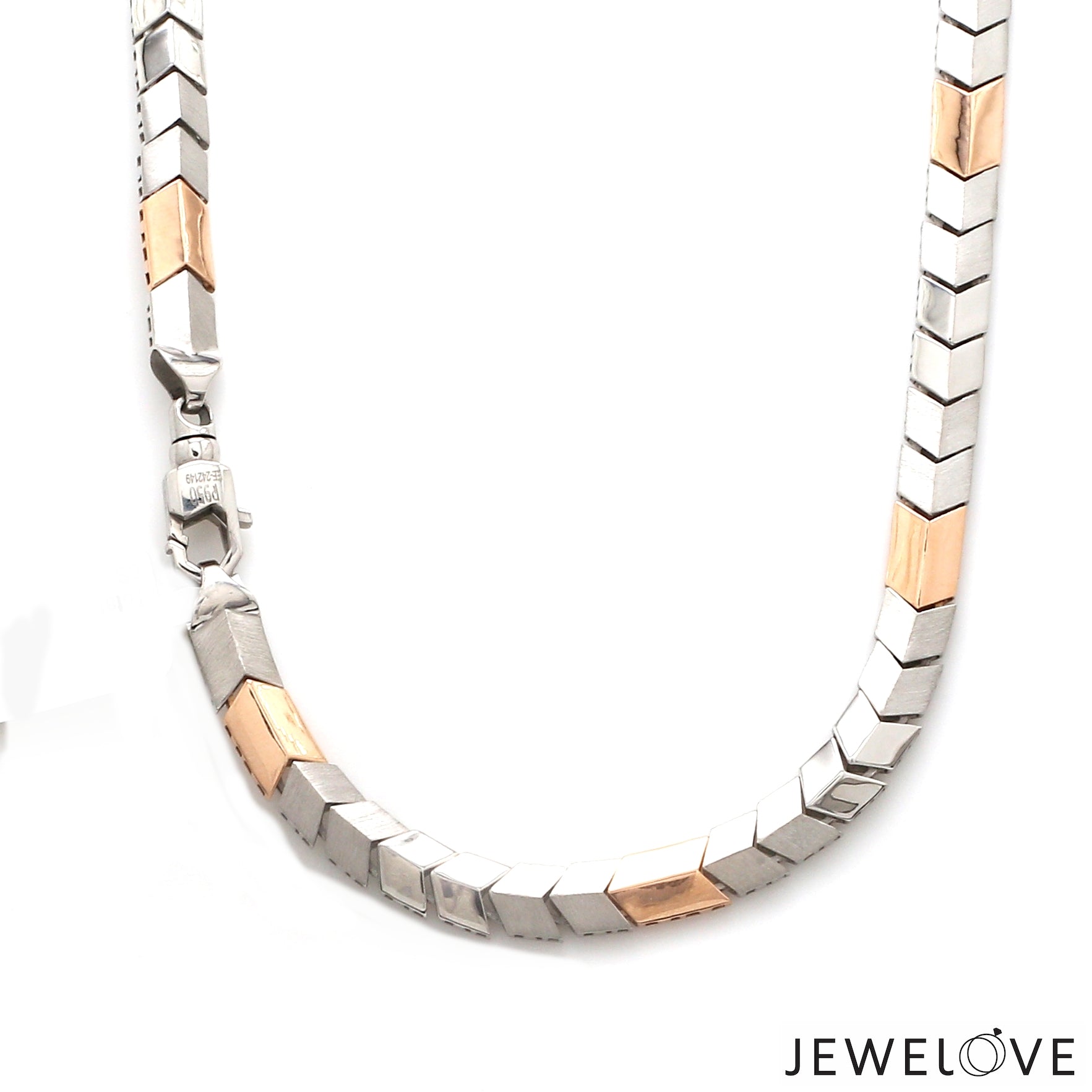 Men of Platinum | 6.25mm Matte & Hi-Polish Rose Gold Heavy Chain for Men JL PT CH 1333