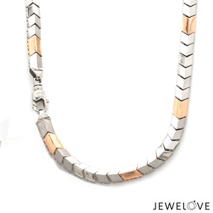 Men of Platinum | 6.25mm Matte & Hi-Polish Rose Gold Heavy Chain for Men JL PT CH 1333