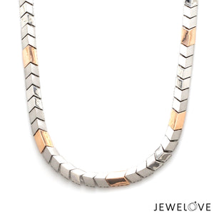 Men of Platinum | 6.25mm Matte & Hi-Polish Rose Gold Heavy Chain for Men JL PT CH 1333