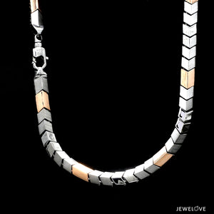 Men of Platinum | 6.25mm Matte & Hi-Polish Rose Gold Heavy Chain for Men JL PT CH 1333