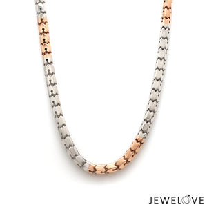 Men of Platinum | 4.25mm Matte & Hi-Polish Rose Gold Heavy Chain for Men JL PT CH 1335