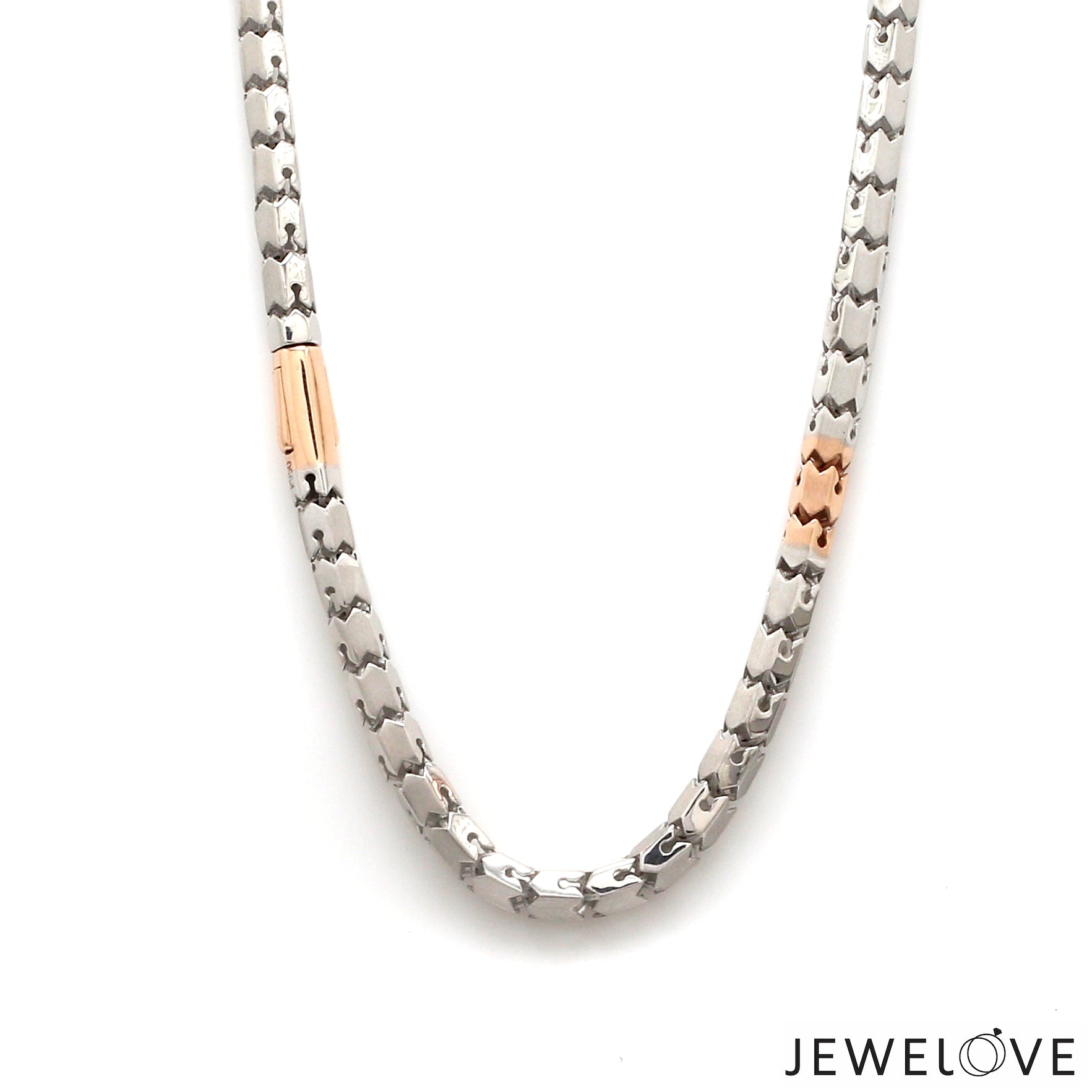 Men of Platinum | 4.25mm Matte & Hi-Polish Rose Gold Heavy Chain for Men JL PT CH 1335