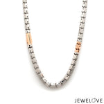 Load image into Gallery viewer, Men of Platinum | 4.25mm Matte &amp; Hi-Polish Rose Gold Heavy Chain for Men JL PT CH 1335
