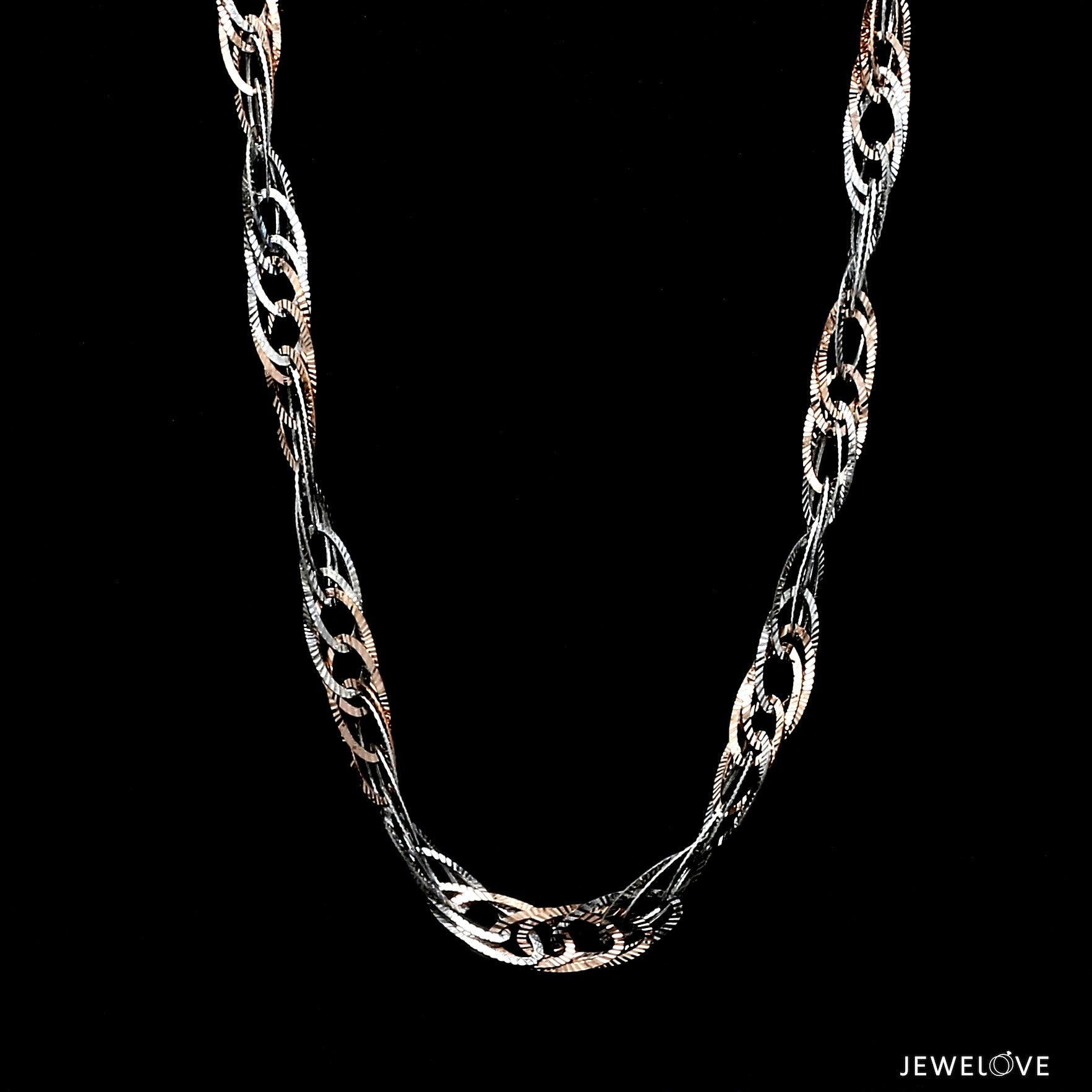 5.25mm Platinum & Rose Gold Chain for Women JL PT CH 1337