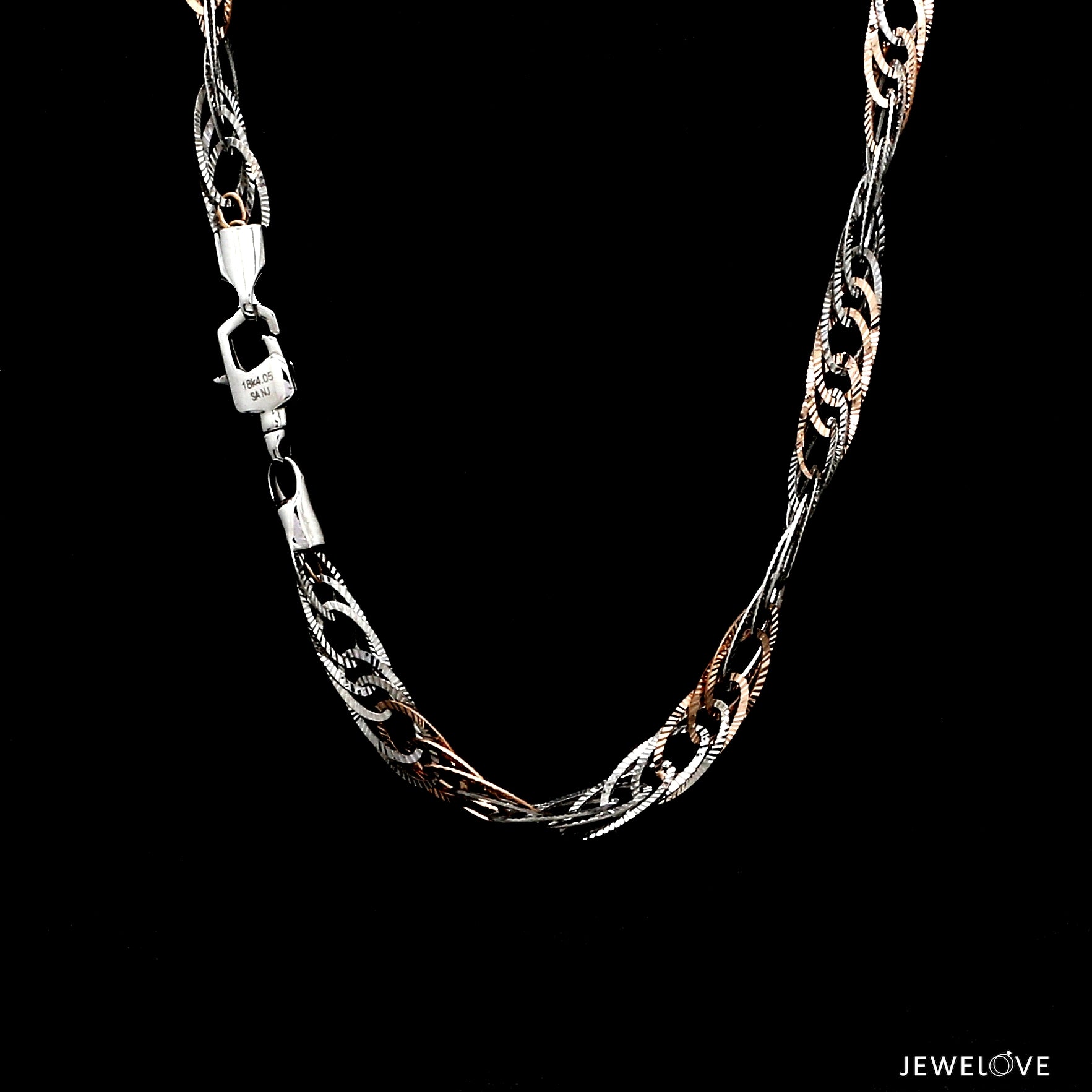 5.25mm Platinum & Rose Gold Chain for Women JL PT CH 1337