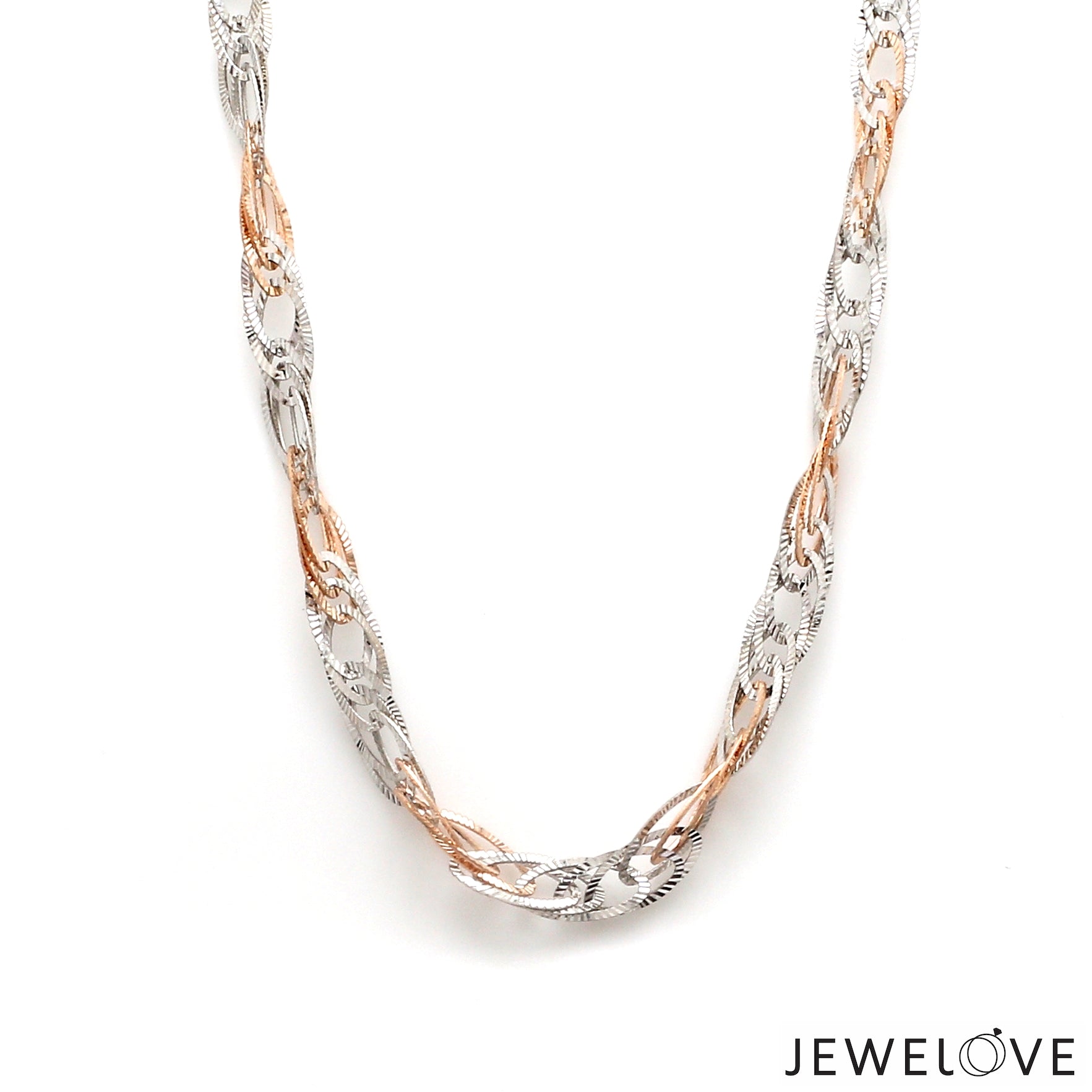 5.25mm Platinum & Rose Gold Chain for Women JL PT CH 1337