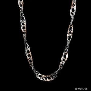 5.25mm Platinum & Rose Gold Chain for Women JL PT CH 1337
