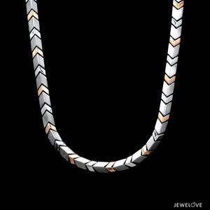 Men of Platinum | 5mm Platinum Rose Gold Chain for Men JL PT CH 1354
