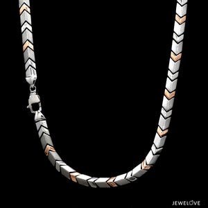Men of Platinum | 5mm Platinum Rose Gold Chain for Men JL PT CH 1354
