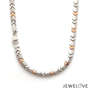 Men of Platinum | 5mm Platinum Rose Gold Chain for Men JL PT CH 1354