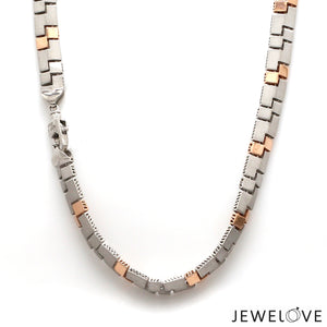 Men of Platinum | 6.5mm Platinum Rose Gold Heavy Chain for Men JL PT CH 1355