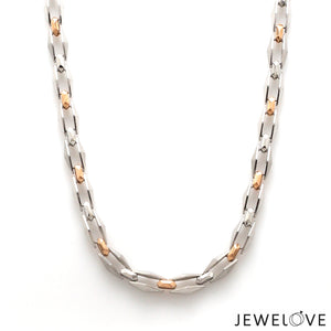 Men of Platinum | 5.5mm Platinum Rose Gold Heavy Chain for Men JL PT CH 1356