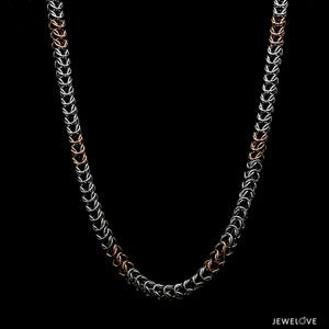 Men of Platinum | 4mm Platinum Rose Gold Spring Chain for Men JL PT CH 1357
